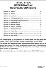 New Holland TT45A, TT50A Tractor Complete Service Manual