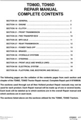 New Holland TD80D, TD95D Tractor Service Manual