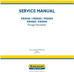 New Holland FR9040, FR9050, FR9060, FR9080, FR9090 Forage Harvester Service Manual