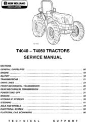 New Holland 4020, T4030, T4040, T4050 Tractors Service Manual