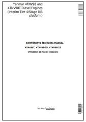 CTM130319 - Yanmar 4TNV98,4TNV98T Diesel Engines (Interim Tier4/Stage IIIB) Technical Service Manual