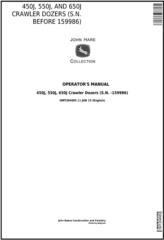 OMT204685 - John Deere 450J, 550J, and 650J Crawler Dozer (S.N. before 159986) Operators Manual