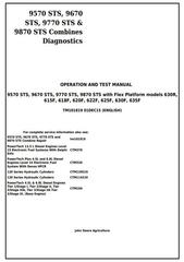 TM101819 - John Deere 9570STS, 9670STS, 9770STS, 9870STS Combines Diagnostic and Test Service Manual