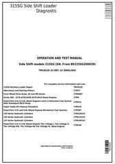 TM10225 - John Deere 315SG Side Shift Loader (SN.BE315SG200039-) Diagnostic and Test Service Manual