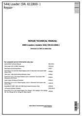 TM10244 - John Deere 544J 4WD Loader (SN. from 611800) Service Repair Technical Manual