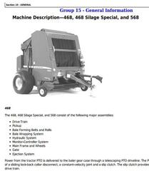 TM1035 - John Deere 468, 468 Silage Special and 568 Round Balers Service Repair Technical Manual