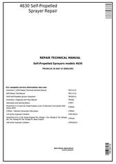 TM106119 - John Deere 4630 Self-Propelled Sprayes (PIN Prefix 1YH) Service Repair Technical Manual