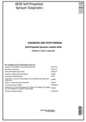 TM106219 - John Deere 4630 Self-Propelled Sprayers (PIN Prefix 1YH) Diagnostic &Tests Service Manual