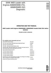 TM10694 - John Deere 644K Loader (SN.-642443) w.Engines 6068HDW80, 6068HDW83 Diagnostic Service Manual