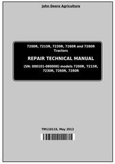 TM110119 - John Deere 7200R, 7215R, 7230R, 7260R, 7280R Tractors Service Repair Manual