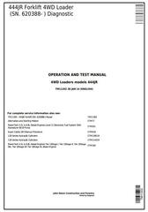 TM11202 - John Deere 444JR Forklift 4WD Loader (SN.620388-) Diagnostic and Test Service Manual