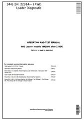 TM11218 - John Deere 344J (SN. from 22914) 4WD Loader Diagnostic, Operation and Test Service Manual