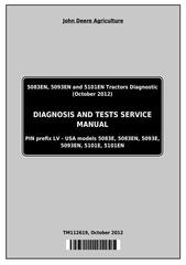 TM112619 - John Deere 5083EN, 5093EN, 5101EN Tractors Diagnostic and Tests Service Manual