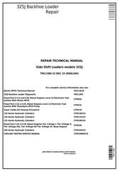 TM11300 - John Deere 325J Side Shift Loader Service Repair Technical Manual