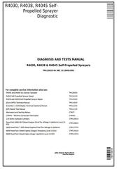 TM115819 - John Deere R4030, R4038, R4045 Self-Propelled Sprayer Diagnostic and Tests Service Manual