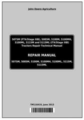 TM116419 - John Deere 5075M, 5085M, 5100M, 5100MH, 5100ML, 5115M, 5115ML Technical Repair Manual