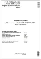 TM11744 - John Deere 744K Loader (SN.630720—664577) w.Engine 6090HDW12 Service Repair Technical Manual