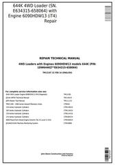 TM12107 - John Deere 644K 4WD Loader (SN.E634315-658064) w.Engine 6090HDW13 (iT4) Service Repair Manual