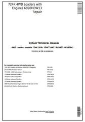 TM12111 - John Deere 724K Loader (SN. E634315-658064) w.Engine 6090HDW13 Service Repair Tech. Manual