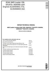 TM12116 - John Deere 824K 4WD Loader (SN.641970—664099) w.T3/S2 Engines Service Repair Technical Manual