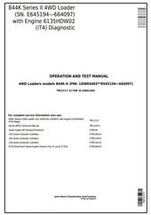 TM12117 - John Deere 844K Series II 4WD Loader (SN.E645194—664097) Diagnostic & Test Service Manual