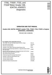 TM12140 - John Deere 770G, 770GP, 772G, 772GP (SN.634754—656507) Motor Grader Diagnostic Service Manual