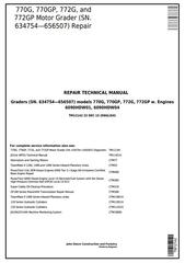 TM12142 - John Deere 770G, 770GP, 772G, 772GP (SN.634754—656507) Motor Grader Repair Technical Manual