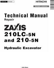 Hitachi Zaxis 210LC-5N, 210-5N Excavator Repair Technical Manual (TM12357)