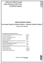 TM12397 - John Deere 753J, 759J (SN.C220453-) Tracked Feller Buncher Service Repair Technical Manual
