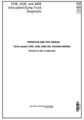 TM12407 - John Deere 370E, 410E, 460E ADT 1DW370E___CXXXXXX- (T2/S2) Operation and Test Manual