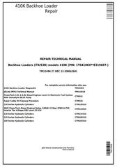 TM12494 - John Deere 410K Backhoe Loader (SN: from 219607) (iT4/S3B) Service Repair Technical Manual