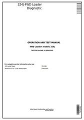 TM12585 - John Deere 324J 4WD Loader Diagnostic, Operation and Test Service Manual