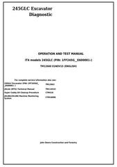 TM12660 - John Deere 245GLC iT4 Excavator Diagnostic, Operation and Test Service Manual