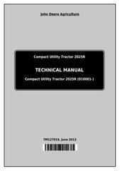 TM127019 - John Deere Compact Utility Tractor 2025R Technical Service Manual