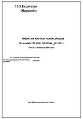 TM12873 - John Deere 75G FT4 Excavator Diagnostic, Operation and Test Service Manual