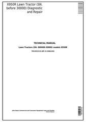 TM129319 - John Deere X950R Riding Lawn Tractor (SN.-30000) All Inclusive Technical Service Manual