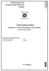 TM131219 - John Deere MaxEmerge 5 & ExactEmerge Row Unit Service Repair Manual
