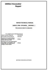 TM13193X19 - John Deere 160GLC (PIN:1F9160GX__D055001-) Excavator Service Repair Technical Manual