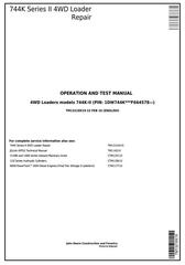 TM13218X19 - John Deere 744K Series II 4WD Loader (SN. F664578-) Diagnostic and Test Service Manual