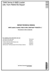 TM13224X19 - John Deere 744K Series II 4WD Loader (SN. from F664578) Service Repair Technical Manual