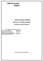 TM13348X19 - John Deere 130G (S.N: 1FF130GX_F040608) Excavator Service Repair Manual