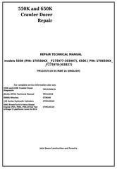 TM13357X19 - John Deere 550K, 650K Crawler Dozer (S.N. from 275977) Service Repair Technical Manual