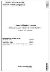 TM13361X19 - John Deere 444K 4WD Loader (SN.from F670308) Diagnostic, Operation & Test Service Manual