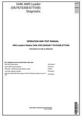 TM13363X19 - John Deere 544K 4WD Loader (SN.F670308-677548) Diagnostic, Operation&Test Service Manual