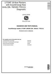 TM139419 - John Deere 1775NT (SN.760100-770111) 16-Row Planters w.ExactEmerge Row Units Diagnostic manual
