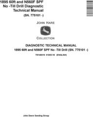 John Deere 1895 60ft and N560F SPF No -Till Drill Diagnostic Technical Service Manual (TM140019)