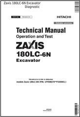 TM14001X19 - Hitachi Zaxis 180LC-6N Excavator Diagnostic, Operation and Test Service Manual