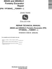 John Deere 2654G, 2654GLC (SN. F260001-) Forestry Excavator Repair Technical Manual (TM14034X19)