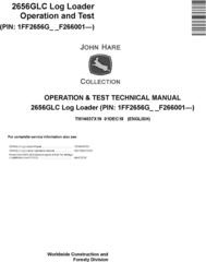 John Deere 2656GLC (SN. F266001-) Log Loader Operation & Test Technical Service Manual (TM14037X19)