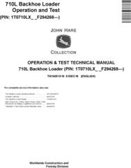 John Deere 710L (SN. from F294268) Backhoe Loader Operation and Test Technical Manual (TM14051X19)